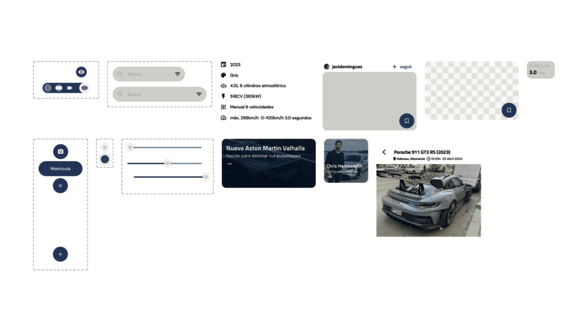 TuneLab cards and interface blocks