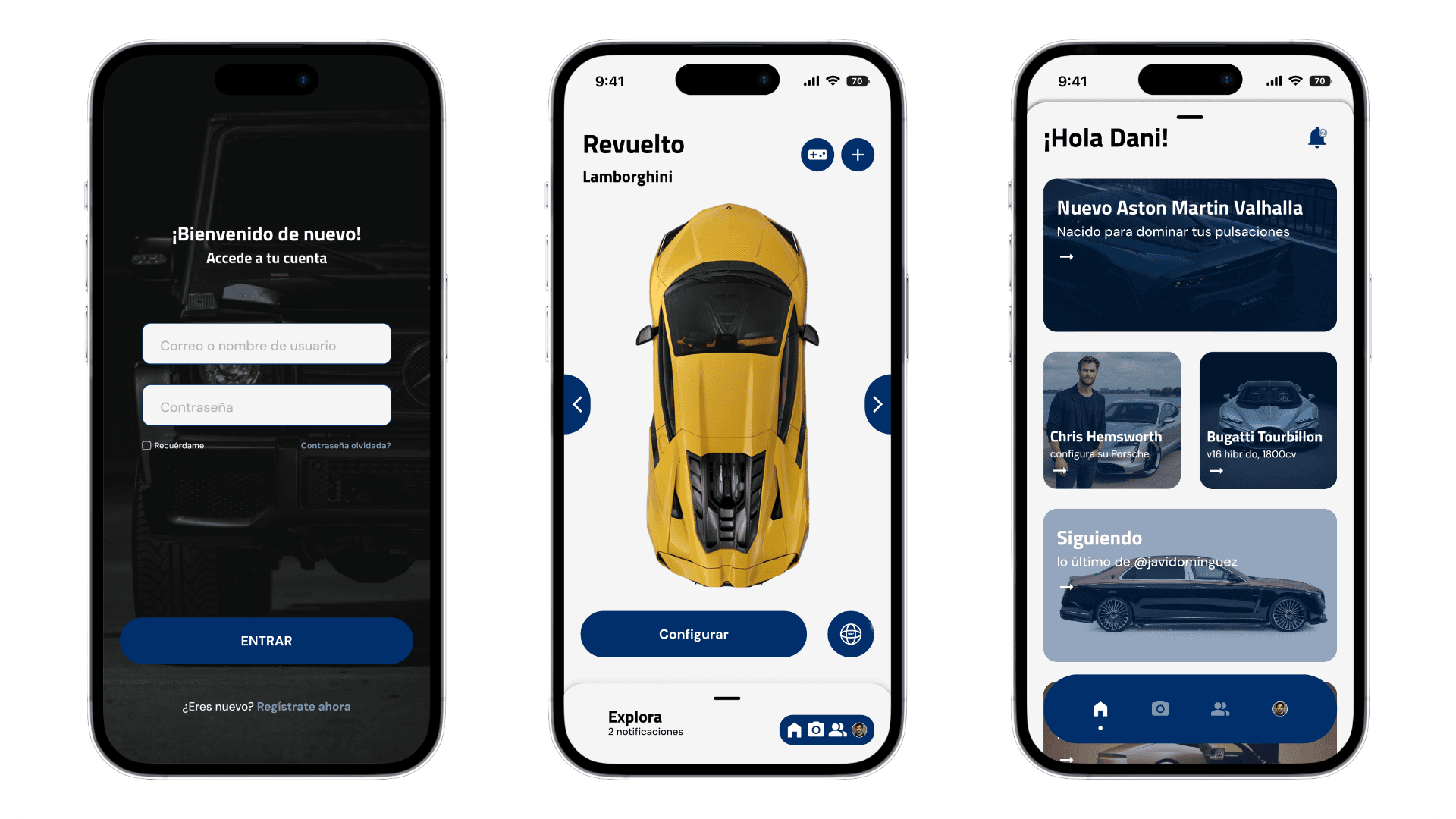 TuneLab high-fidelity screens 1